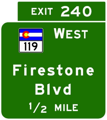Exit 240 Sign